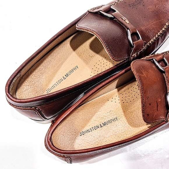 Johnston & Murphy Brown Leather Bit Loafers Men’s 11.5 M Dress Shoes Classic - Picture 7 of 11